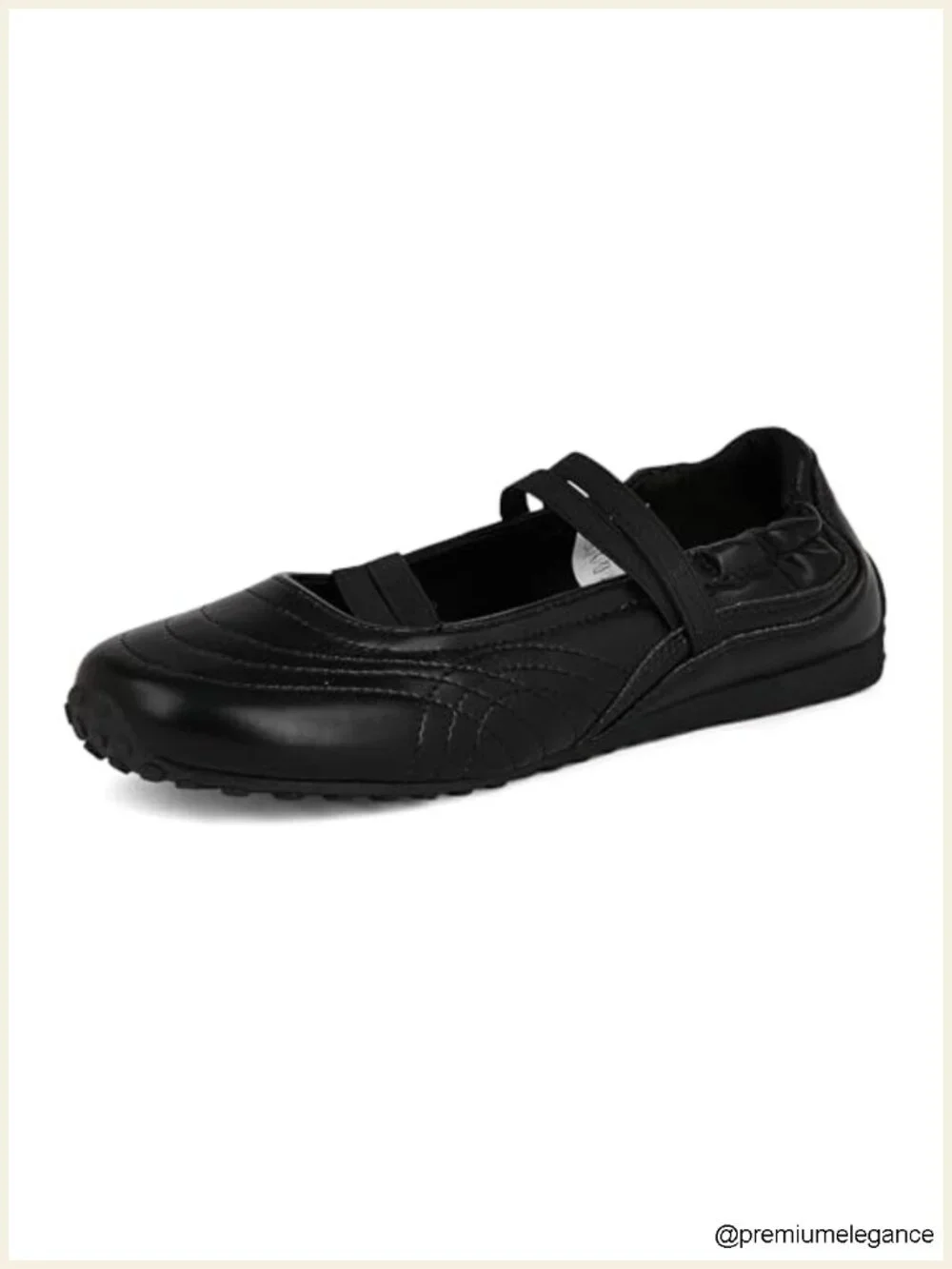 Women's Mary Jane Sneakers Comfortable Ballet Flats Elastic Strap Closed Toe